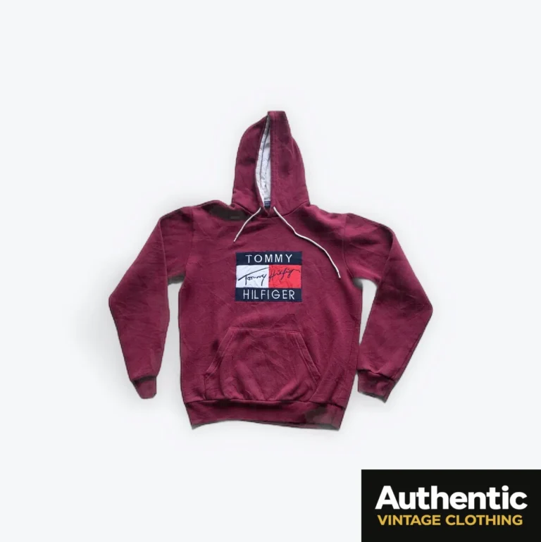 burgundy vintage Tommy Hilfiger hoodie