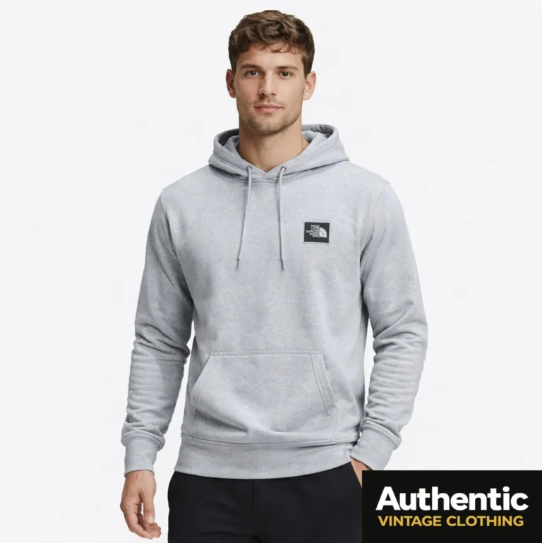 grey vintage North Face hoodie