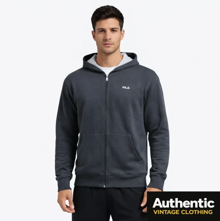 grey vintage Fila hoodie