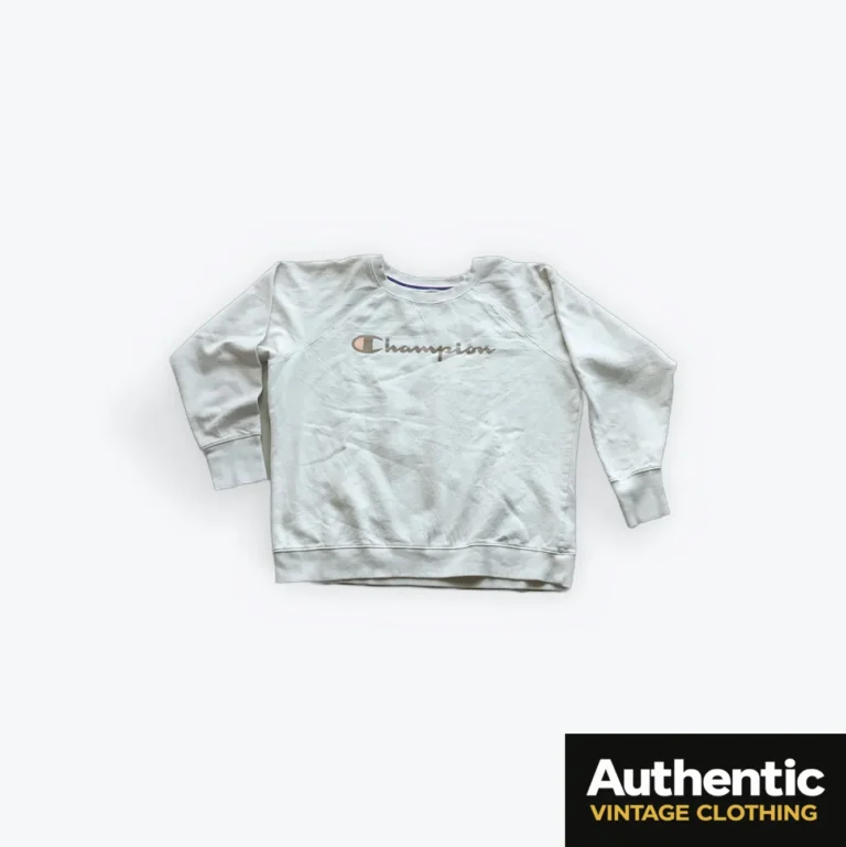 white vintage Champion sweatshirt