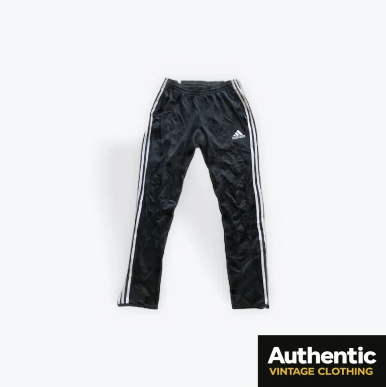 black vintage Adidas tracksuit bottoms