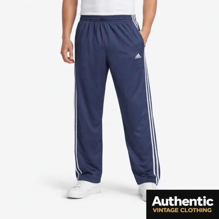 blue vintage Adidas tracksuit bottoms