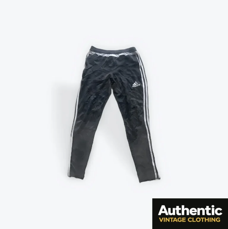 black vintage Adidas tracksuit bottoms